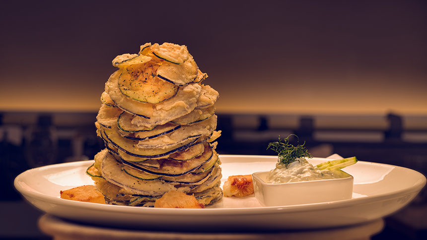 A plate of Kyma chips from Kyma Restaurant in New York City, New York