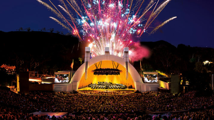 Fireworks at the Hollywood Bowl in Hollywood, California