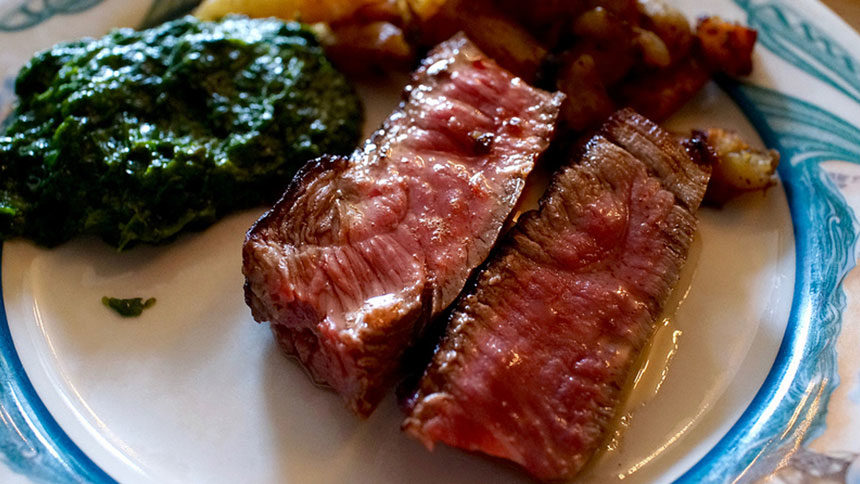 Steak plate for two at Peter Luger in New York City