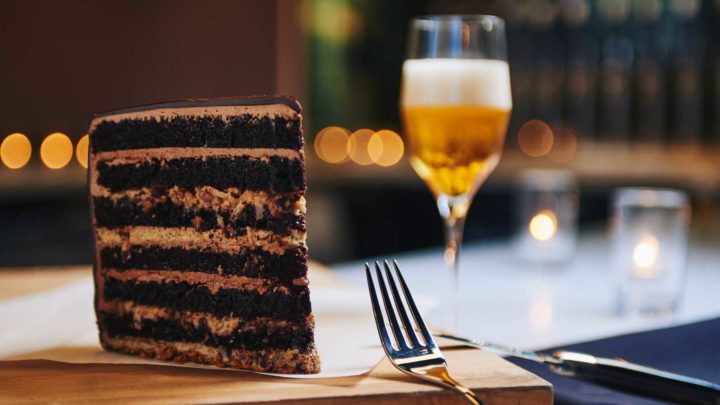 Cake and beer from Moody Tongue in Chicago, Illinois