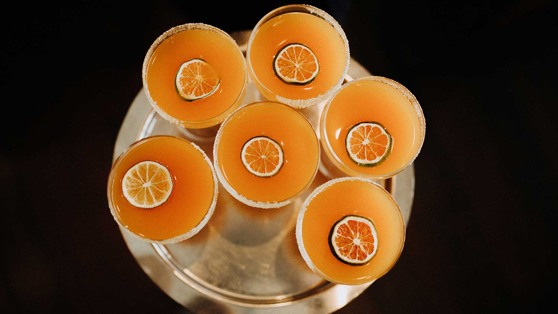 Orange drinks at Avital in Hollywood, California