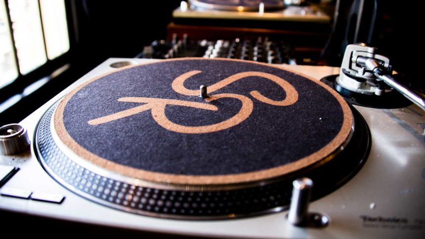 Turntable in the Spare Room at the Hollywood Roosevelt in Hollywood, California